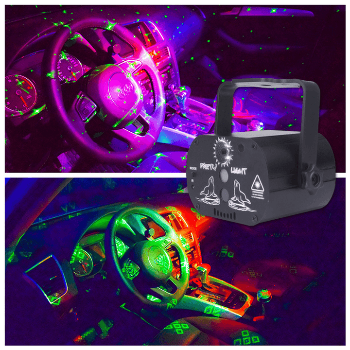 60 Patterns Laser Stage Light LED Disco Light DJ Moving Head Laser Projection Lamp Stage Lighting - MRSLM