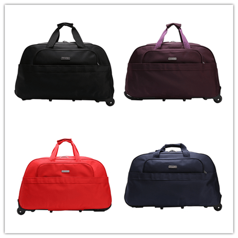 High Capacity Travel Duffle Luggage Trolley Bag with Wheels Rolling Suitcase Travel Bags Carry-On Bag - MRSLM