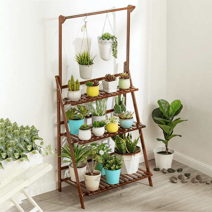 3-Layer Folding Flower Stand Floor Plant Stand for Home Office - MRSLM