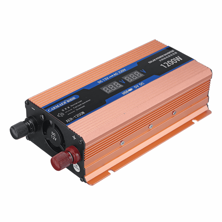 2 LED Dispaly 1200W Peak Intelligent Power Converter Car Inverter Power Supply Inverter for Car/Househould - MRSLM