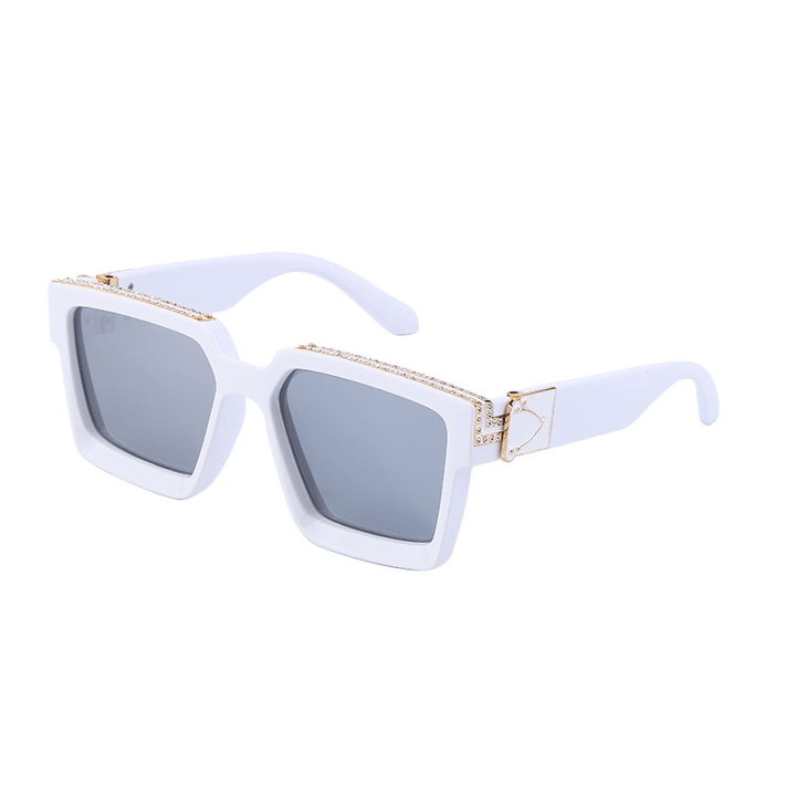 Diamond-Studded Big Square Sunglasses Women - MRSLM