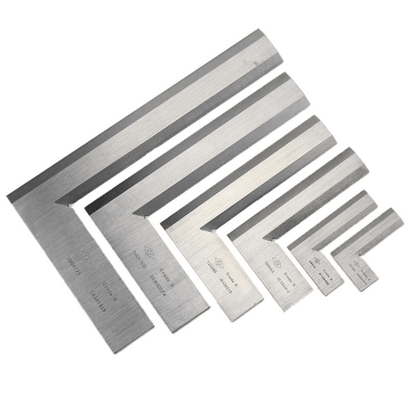 Knife Edge Square Ruler 0 Grade 90° Right Angle Ruler Engineer Measuring Tool 50X32Mm 63X40Mm 300X200Mm 250X160Mm - MRSLM