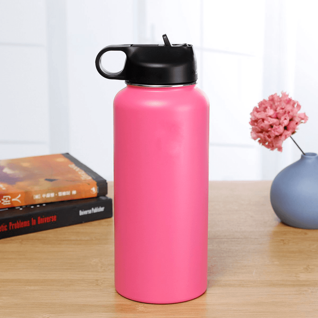 Women 946ML Portable Stainless Steel Thermos Vacuum Cup Outdoor Camping Traveling Water Bottle 32 Ounce Men Sports Water Cup - MRSLM