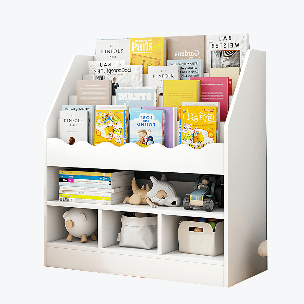 Children'S Room Bookshelf Picture Book Stand Simple Newspaper Rack Shelf Household Storage Rack Simple Primary School Bookcase for Home - MRSLM