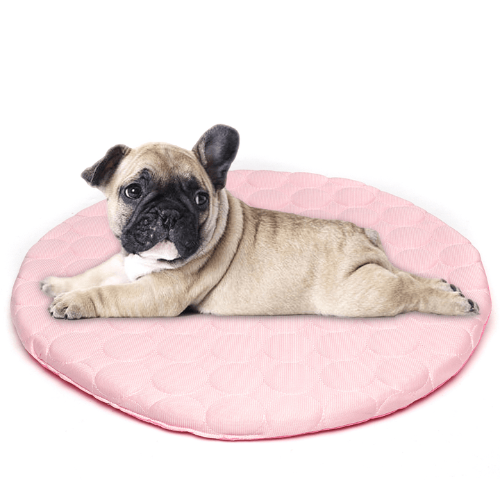 42R/50R Pet Dog Cat Soft Summer Chilly Cooling Mat Cold Bed Fiber Mats Pad Pet Seat Cushion - MRSLM