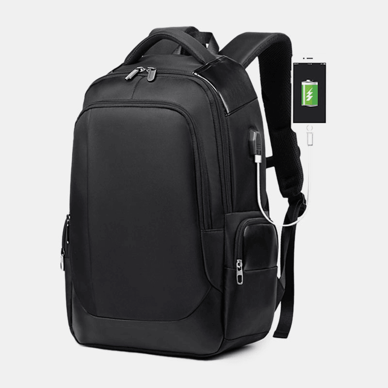 Men Large Capacity Nylon Fashion Waterproof USB Backpack - MRSLM