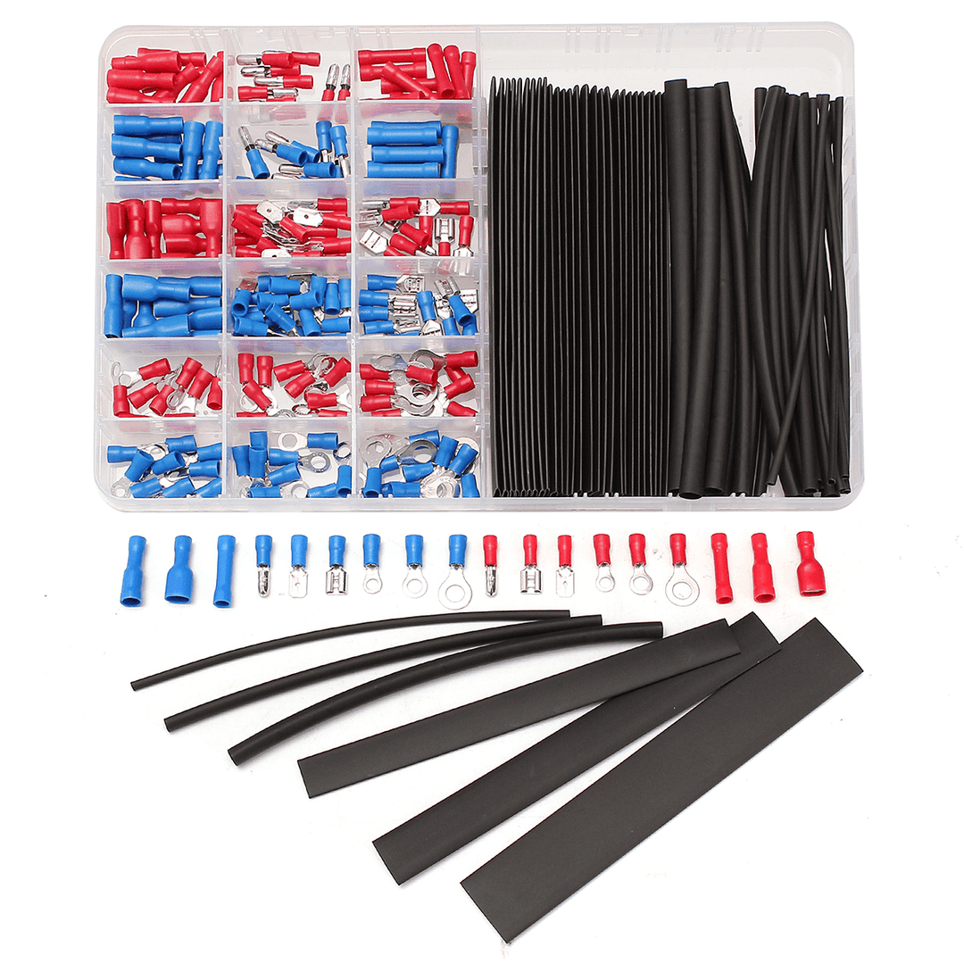 Excellway® 260Pcs Terminals Heat Shrink Tube Assorted Connectors Set - MRSLM