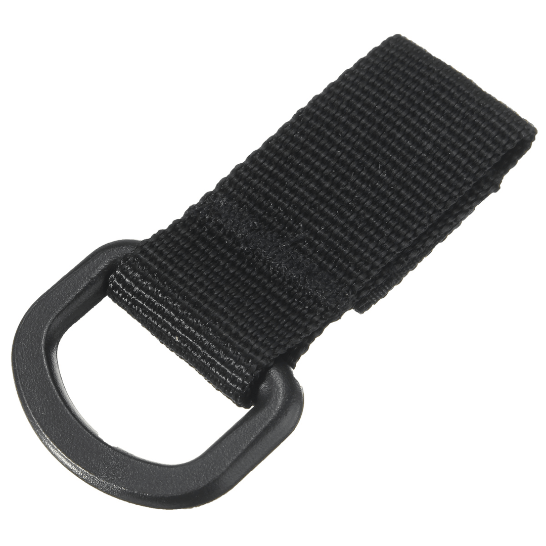 Military Tactical Carabiner Nylon Strap Buckle Hook Belt Hanging Keychain D-Shaped Ring Molle System - MRSLM