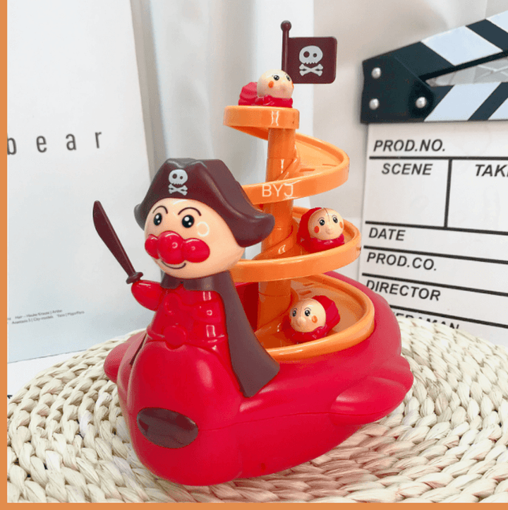 Bread Pirate Ship Slide Rail Car Christmas Toy - MRSLM