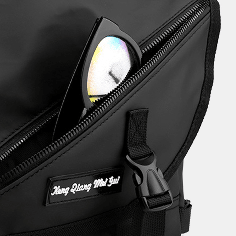 Unisex Large Capacity Back Anti-Theft Pocket Crossbody Bags Minimalist Buckle Nylon Messenger Bag Shoulder Bag - MRSLM