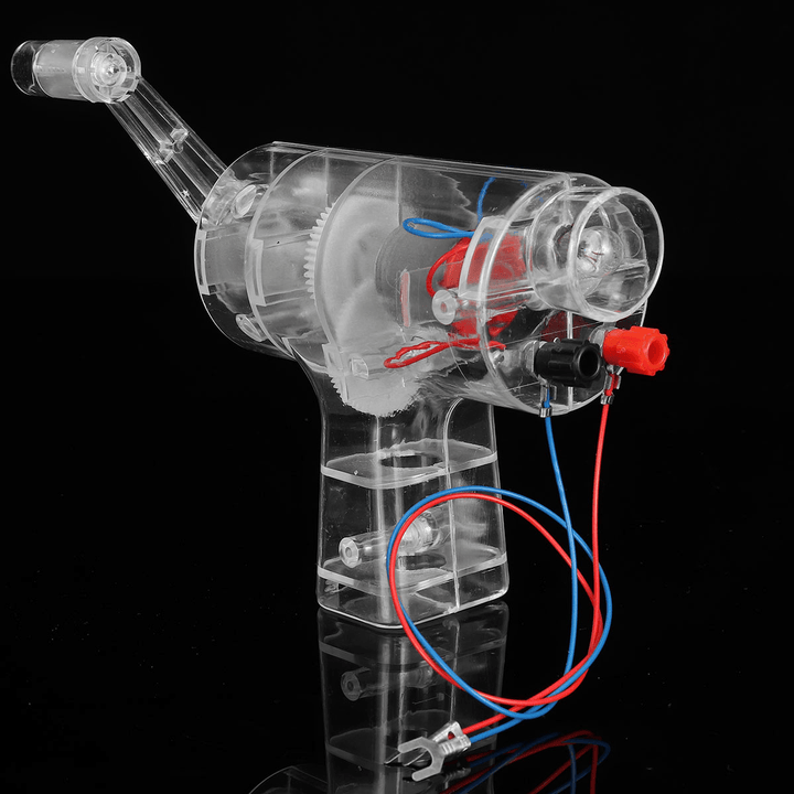 Clear Hand Crank Manual Crank Generator Model Electronic Mechanical Power Physics Experiment - MRSLM