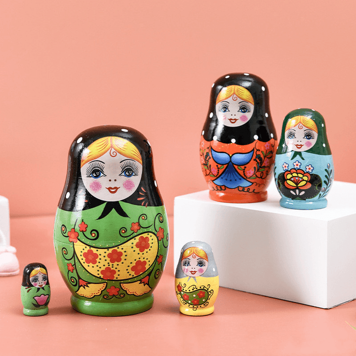 Wooden Russian Five Layer Matryoshka Crafts - MRSLM