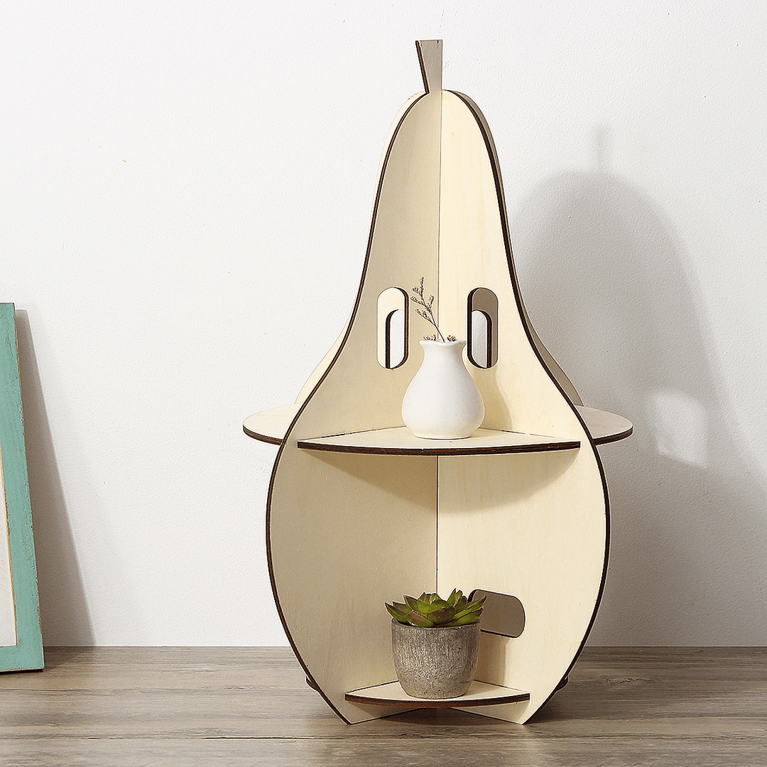 Wooden Rack Pear-Shaped Racks Display Craft Shelf Home Decorations Nordic Style Gift - MRSLM