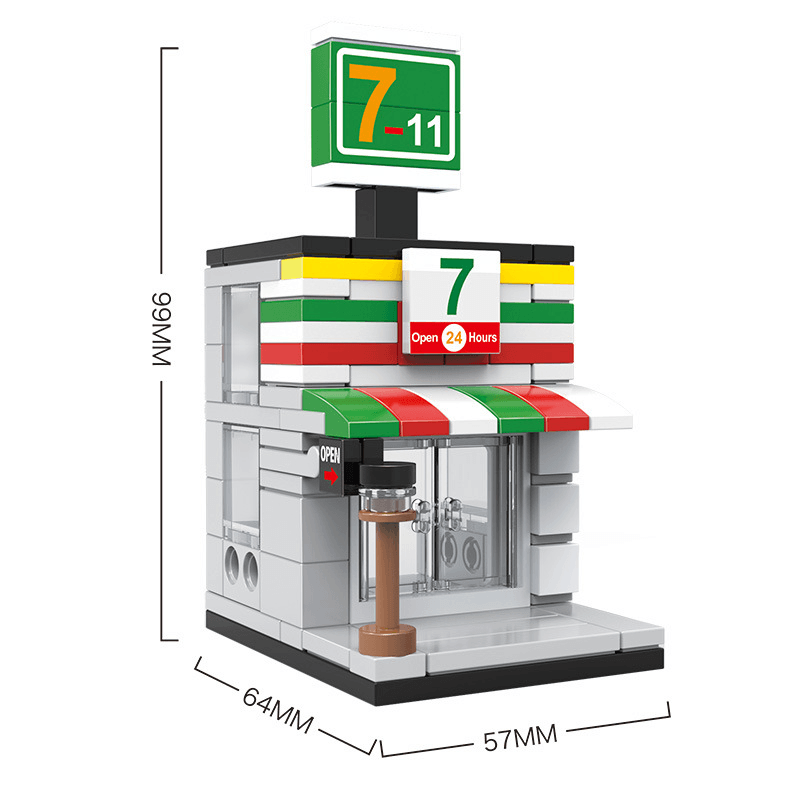 City Commercial Store Street View Small Particles Assembled Building Blocks - MRSLM