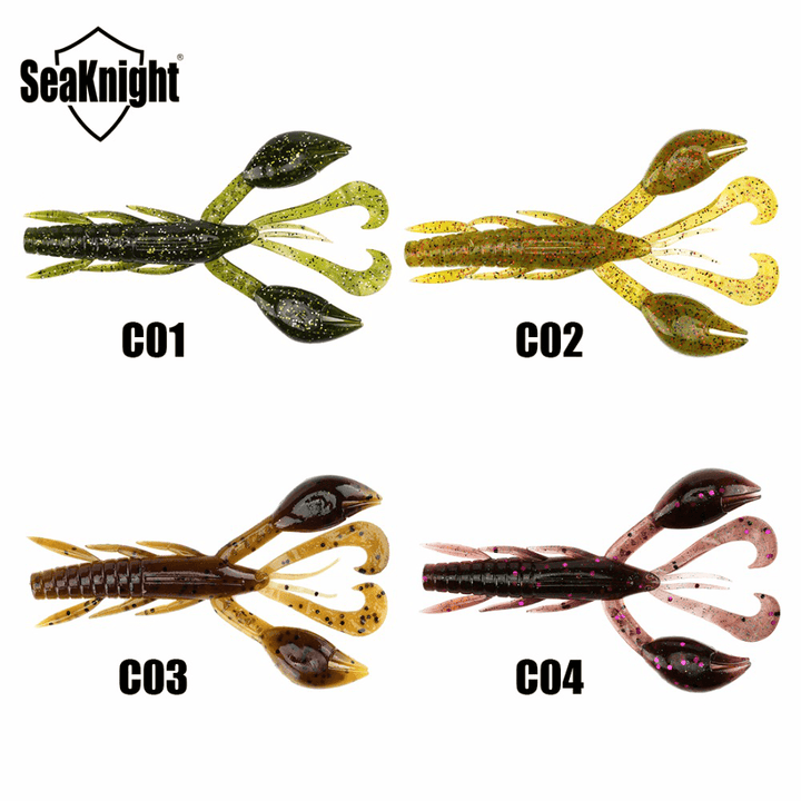 Seaknight SL019 6Pcs 10G 101.5Mm/4'' Soft Fishing Lure Worm Swinging Tail Fishing Bait - MRSLM