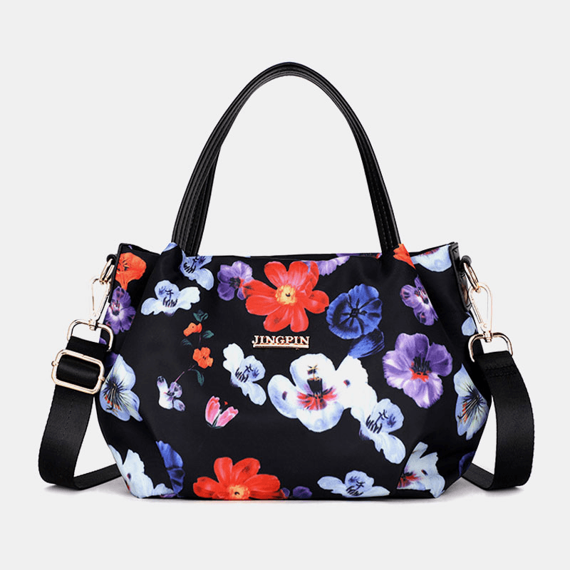 Women Fashion Flower Handbag Printed Crossbody Bag - MRSLM