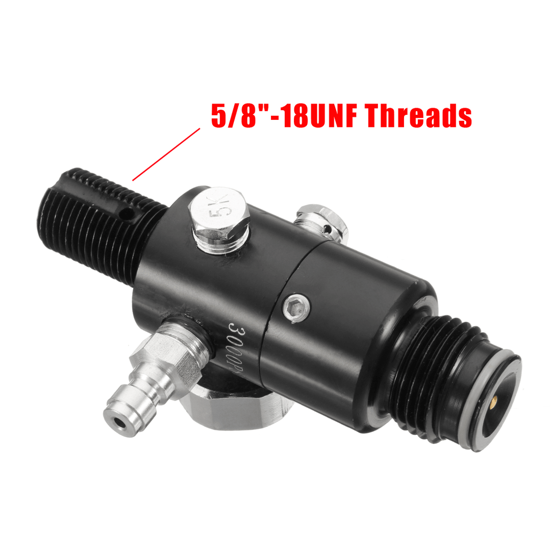 5/8 Inch 18UNF Thread Paint Valve Ball Regulator 3000Psi HPA Air Tank Output 800Psi - MRSLM