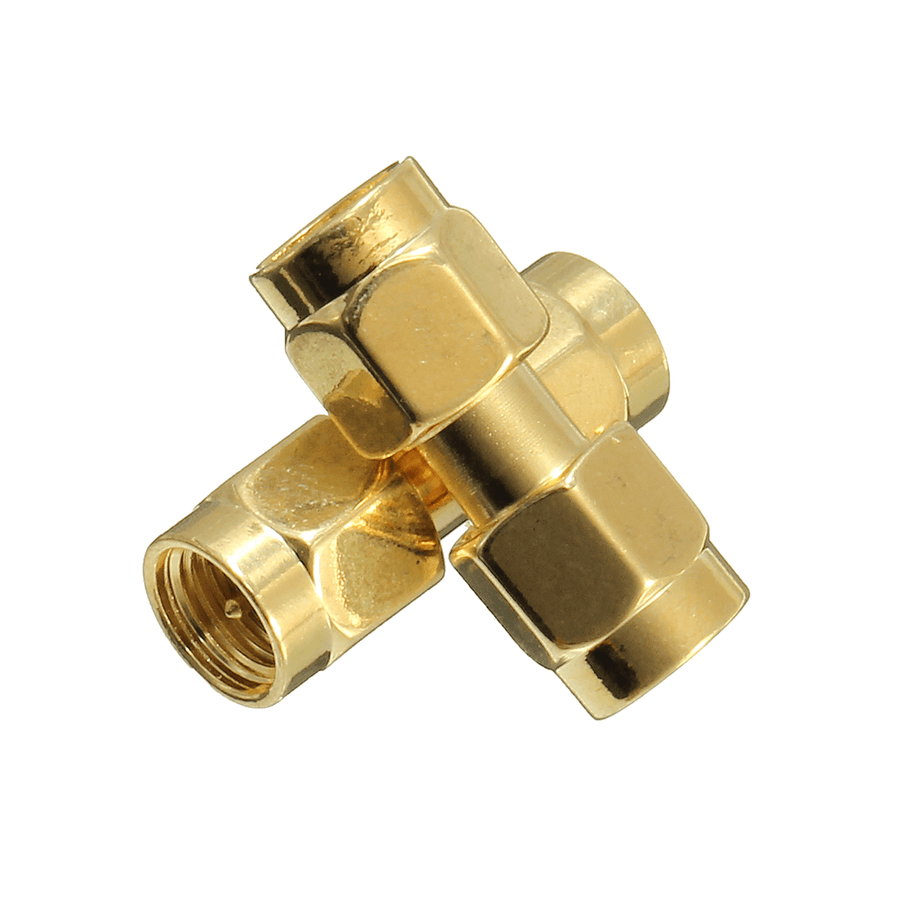 Excellway® CA01 2Pcs Copper SMA Male to SMA Male Plug RF Coaxial Adapter Connector - MRSLM