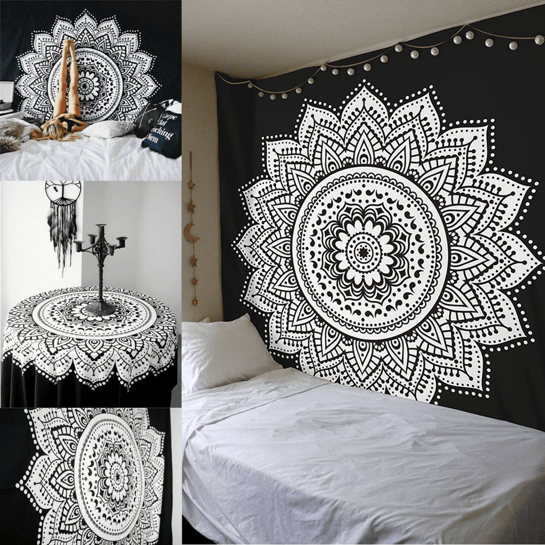 Indian Ethnic Dorm Decor Wall Hanging Hippie Mandala Tapestry Bohemian Bedspread Decorations - MRSLM