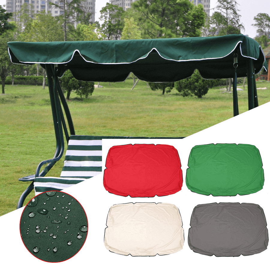 Summer Swing Top Cover Canopy Replacement Furniture Waterproof Cover for Garden Courtyard Outdoor Swing Chair Hammock Canopy Swing Chair Awning - MRSLM