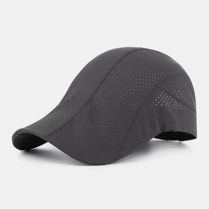 Men Mesh Breathable Berets Thin Stitching Fashion Casual Sun Hat - MRSLM