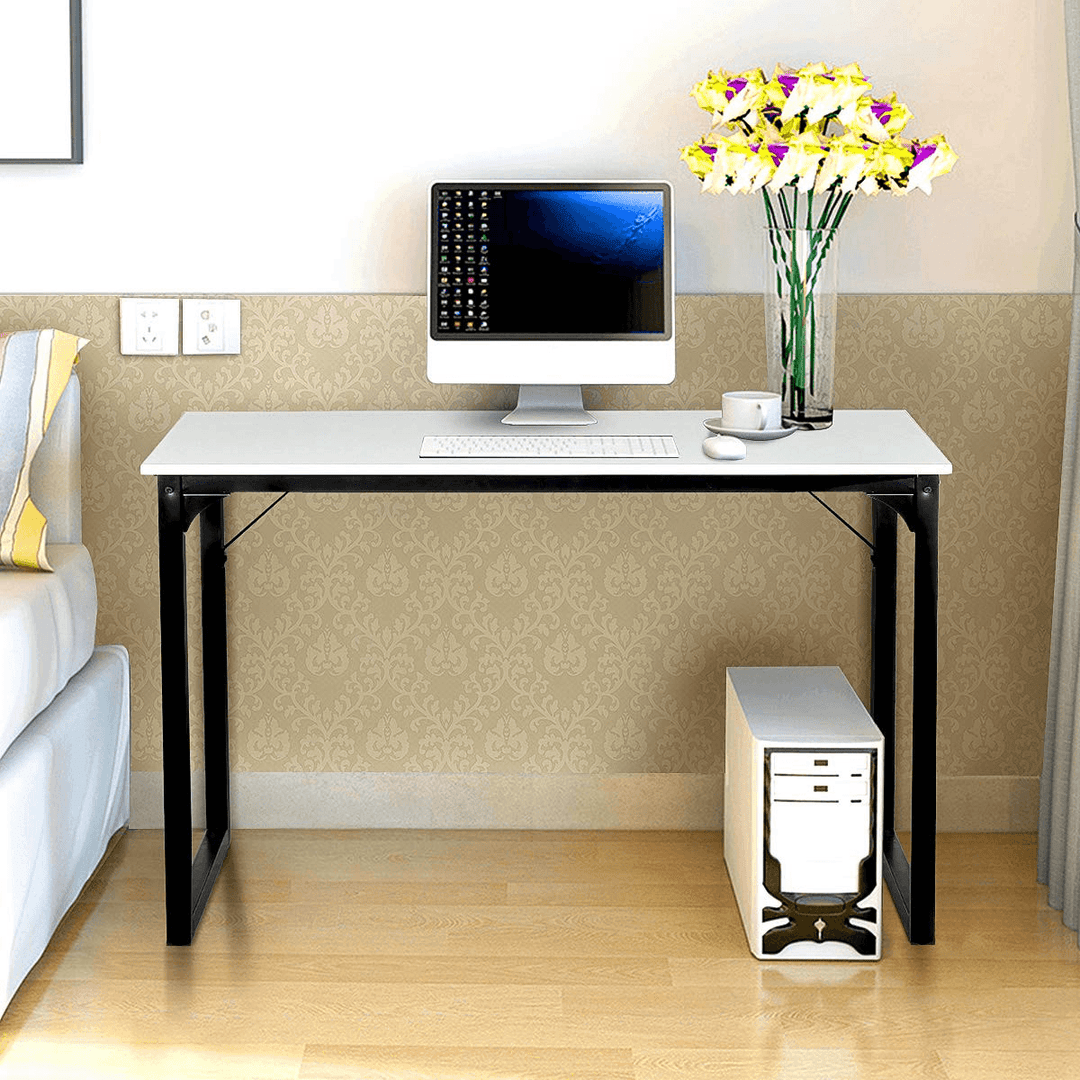 Coleshome 47 Inch Computer Desk Modern Design with Stability Easy to Assemble Metal Legs Adjustable Leg Pads for Home Office Study Student Writing - MRSLM