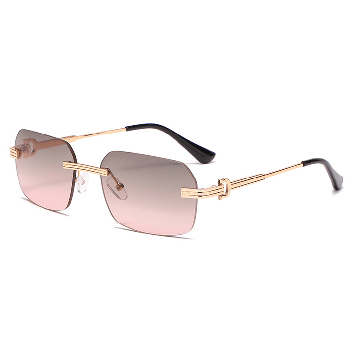 Fashion Irregular Crystal Cut Square Sunglasses - MRSLM