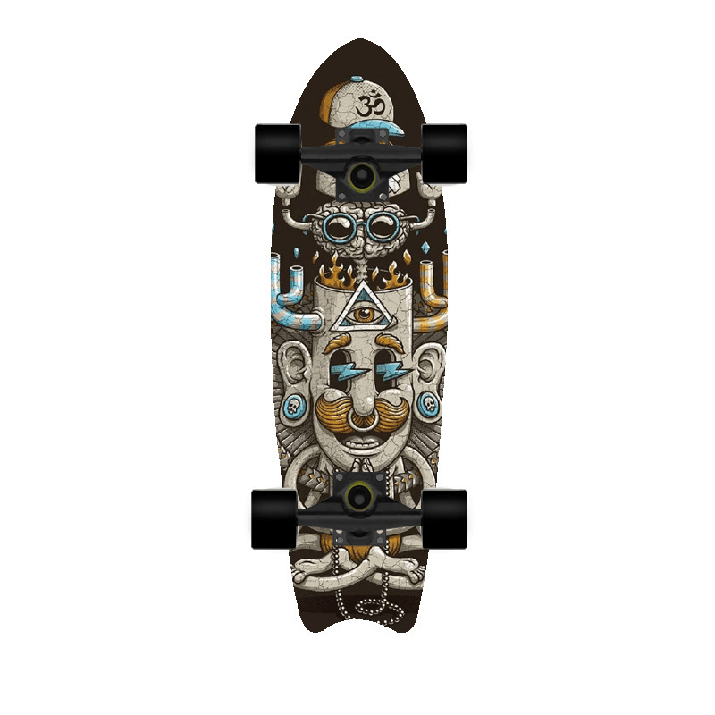 72X20Cm Adult Longboard Natural Maple Complete Skateboard Double Kick Deck Beginner＆Professional for Cruising Carving Free-Style Downhill Max Load 150Kg - MRSLM