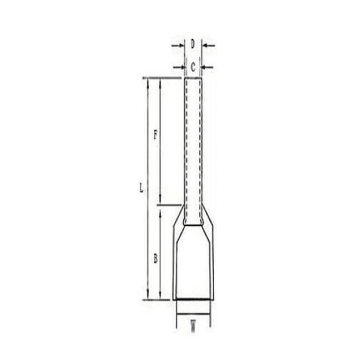 Excellway® CT08 800Pcs Insulated Wire Cord Crimp Connector Terminal Pin with Box - MRSLM