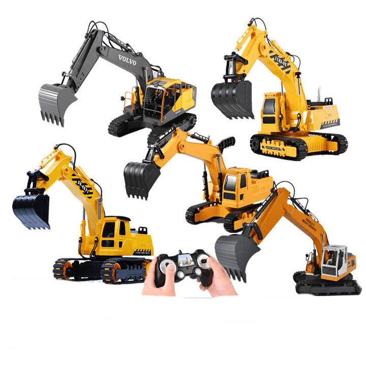 Remote Control Excavator Large Alloy Charging Simulation Wireless - MRSLM