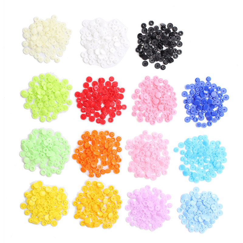 150Pcs/Set Plastic Resin T5 Fastener Snap Kam Buttons Pliers Kit DIY Crafts - MRSLM