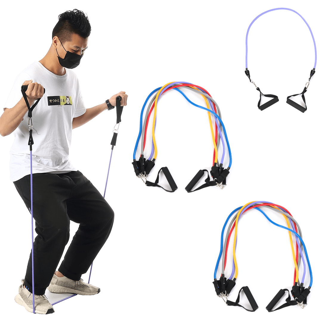 7/11/12 Pcs Fitness Resistance Bands Set Yoga Pilates Elastic Band Exercises Training - MRSLM