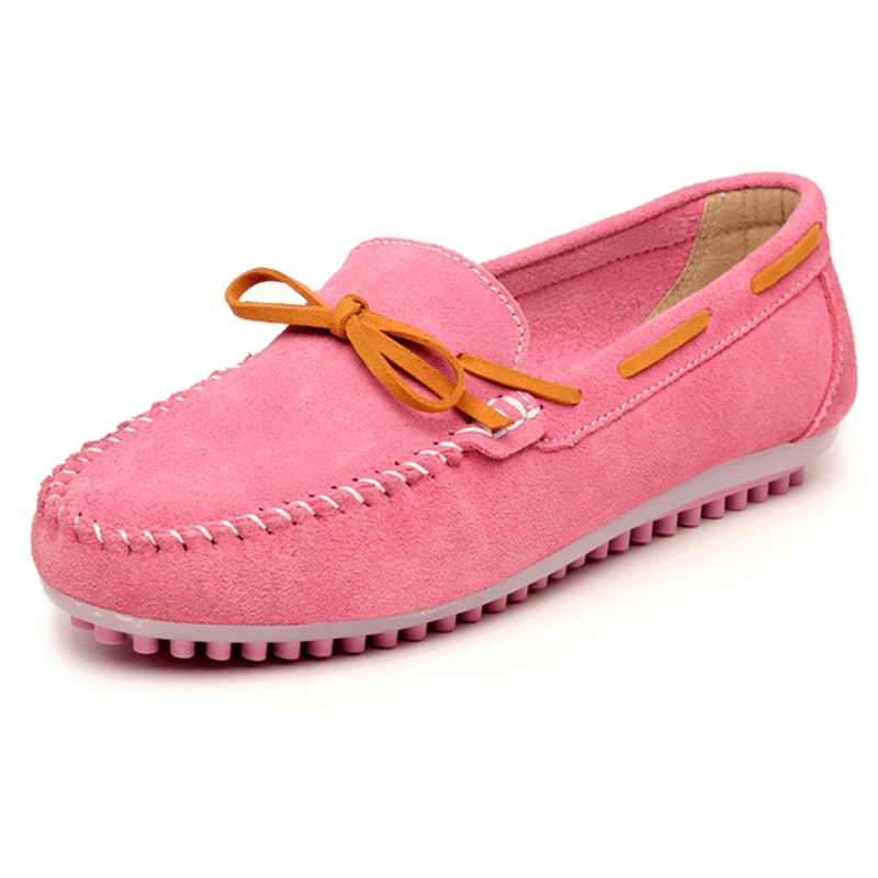 Women Casual Flat Shoes Lace up round Toe Flats Soft Sole Flat Loafers - MRSLM