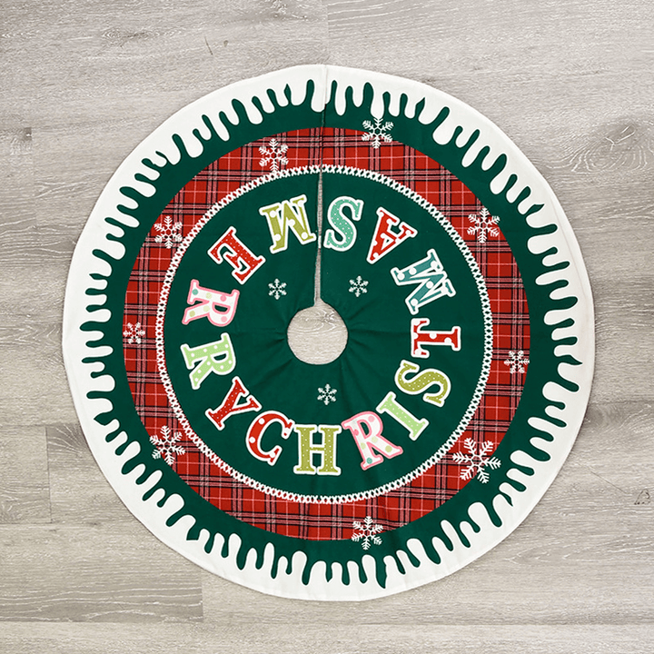 2020 Christmas Decor 87Cm Christmas Tree Skirt Mat Edge Border round Mat Carpet for Home Living Room Decoration - MRSLM