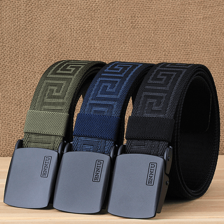 125CM Men Automatic Buckle Military Nylon Belt Army Tactical Durable Waistband - MRSLM