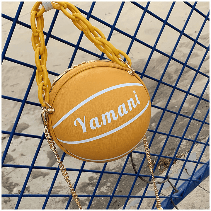 Women Basketball Football Chains Handbag Crossbody Bag Shoulder Bag - MRSLM