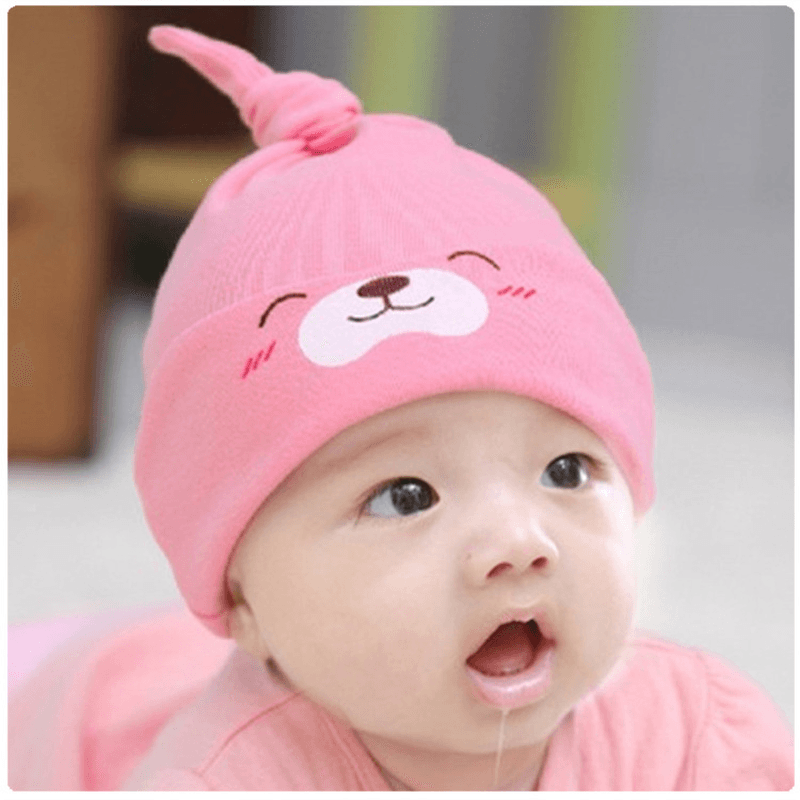 Baby Soft Cotton Sleeping Cap New Children'S Hat Cartoon Bear - MRSLM