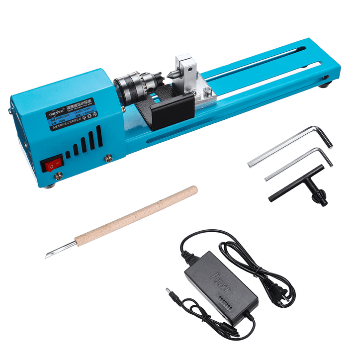 150W 12V-24V Mini Beads Machine Miniature Lathe DIY Woodworking Lathe Grinding Polishing Wood Working DIY Lathe Polishing Drill Rotary Tool - MRSLM