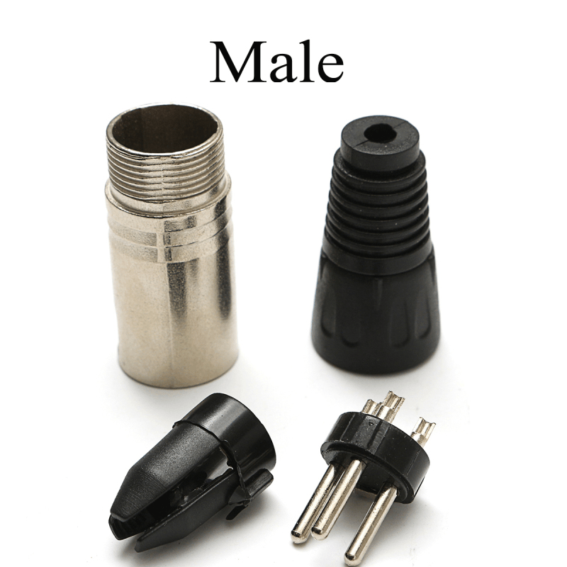 10 Pair XLR 3 Pin Male Female MIC Snake Plug Audio Microphone Adapter Microphone Cable Connector - MRSLM