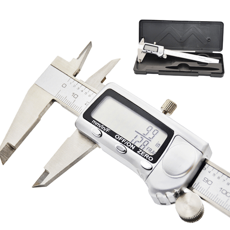 Stainless Steel Digital Metal Fraction Caliper 150Mm Fraction /Mm/ Inch High Precision Large LCD Display Vernier Caliper - MRSLM