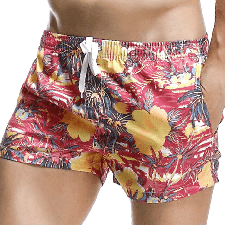 Fashion Hawaiian Printing Quick Dry Breathable Sports Board Shorts for Men - MRSLM