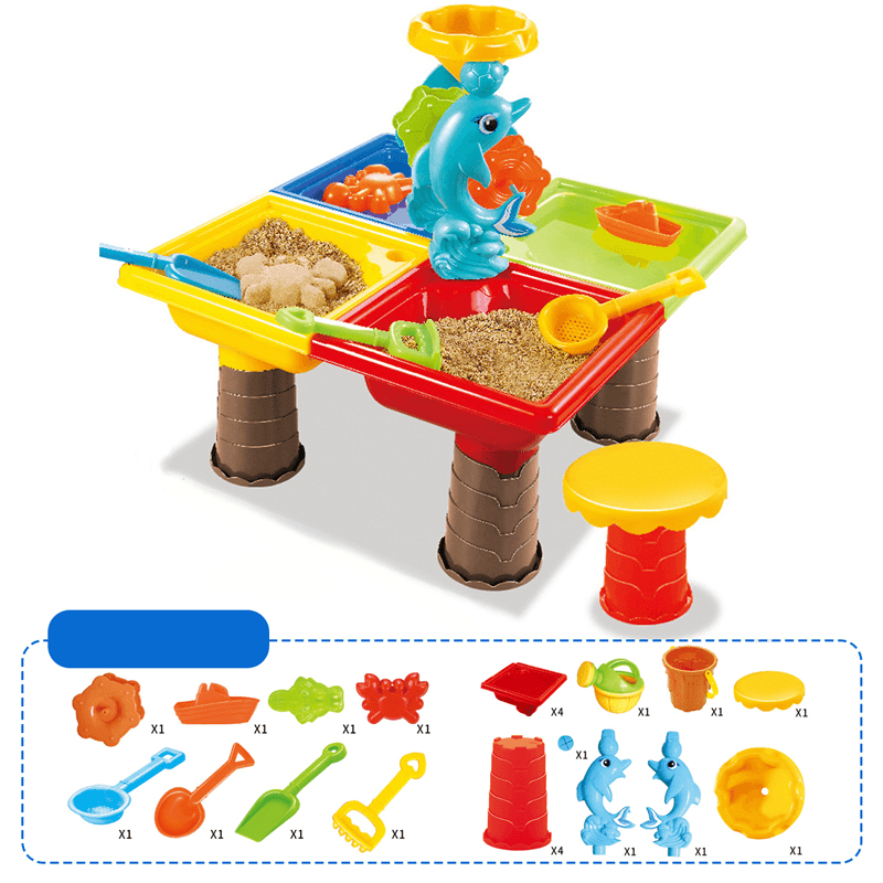 Children Play Sand Table Set Digging Sand Play Water Summer Outdoor Beach Beach Play Sand Toys Children'S Gifts - MRSLM