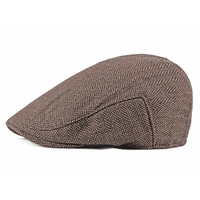 Men'S Korean Fashion Simple Striped Beret - MRSLM