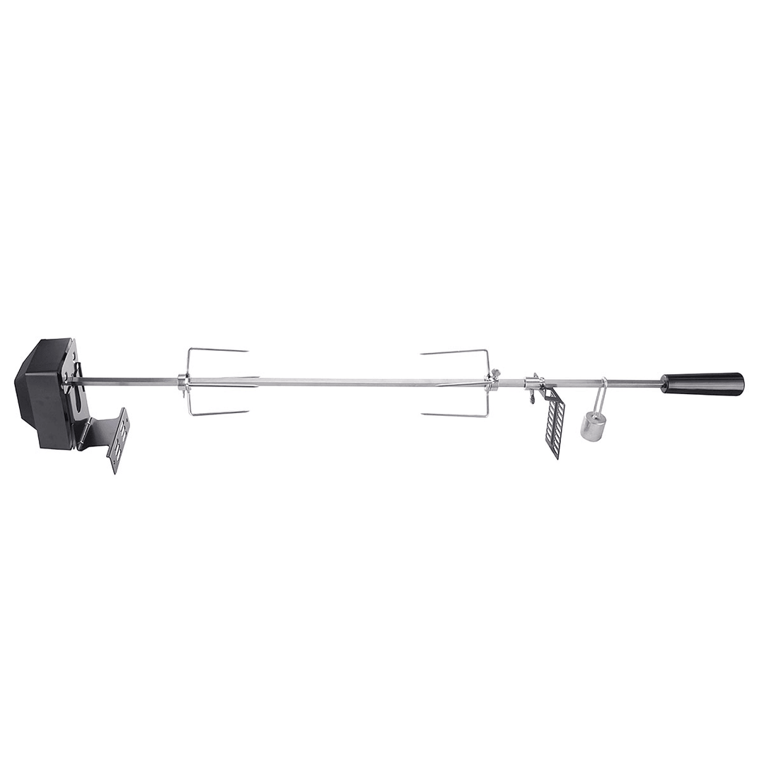 Outdoor BBQ Rotisserie Spit Grill Roaster Rod Chicken Motor Stainless Steel Kit - MRSLM