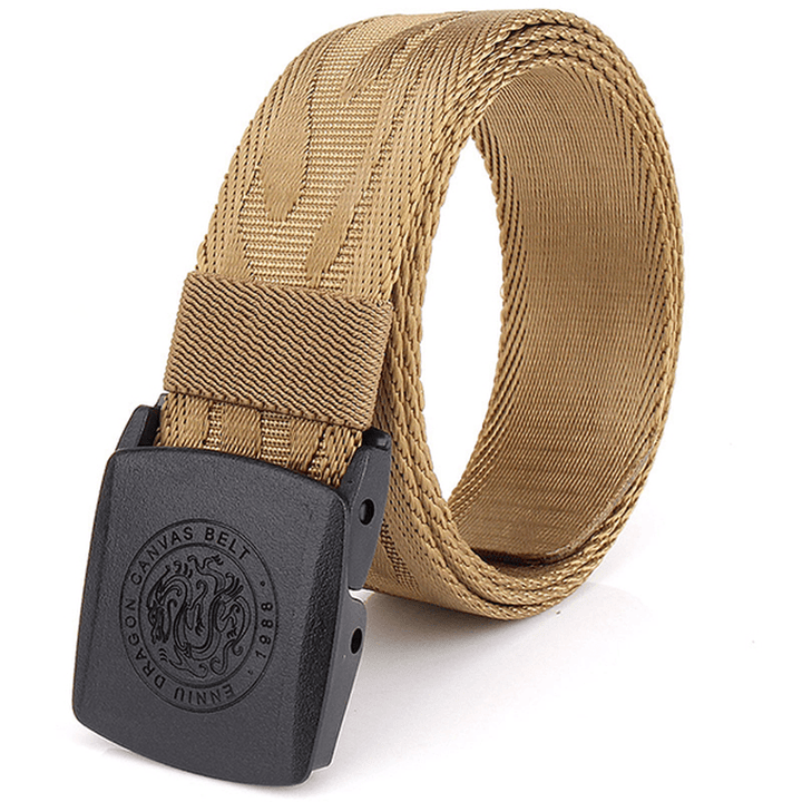 125CM Automatic Buckle Nylon Belt Men Army Tactical Alloy Buckle Pants Strap - MRSLM