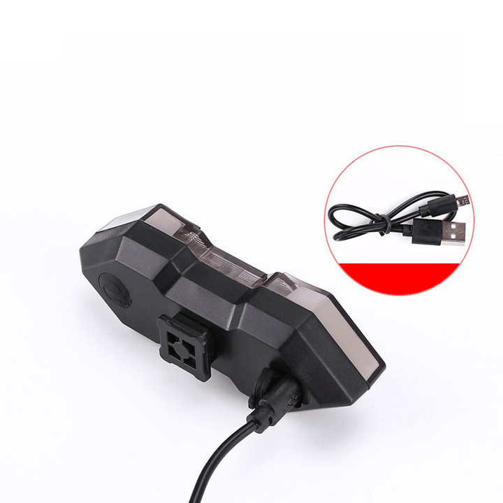 BIKIGHT Wireless Remote Control Bicycle Tail Light Turn Signal USB Rechargeable Waterproof Night Bike Cool Riding Warning Light - MRSLM