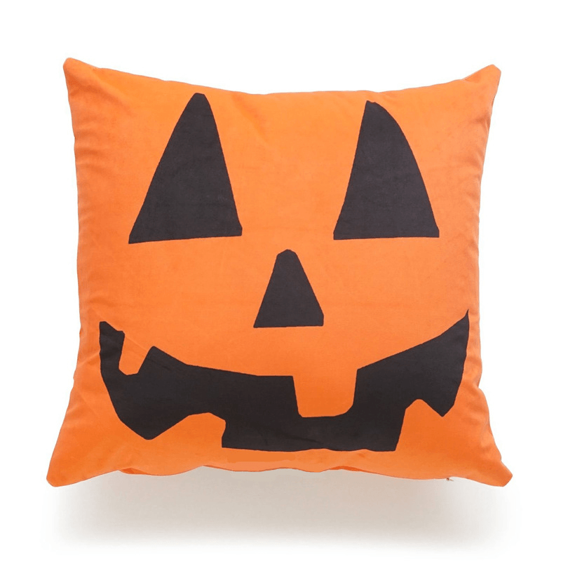 Halloween Pumpkin Bat Owl Pattern Pillowcase Cotton Linen Throw Pillow Cushion Cover Seat Home Decoration Sofa Decor - MRSLM