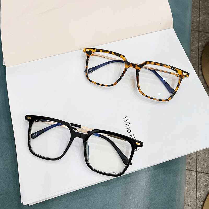 Plain Glasses, Square Glasses Frame, All-Match Myopia Glasses Frame - MRSLM