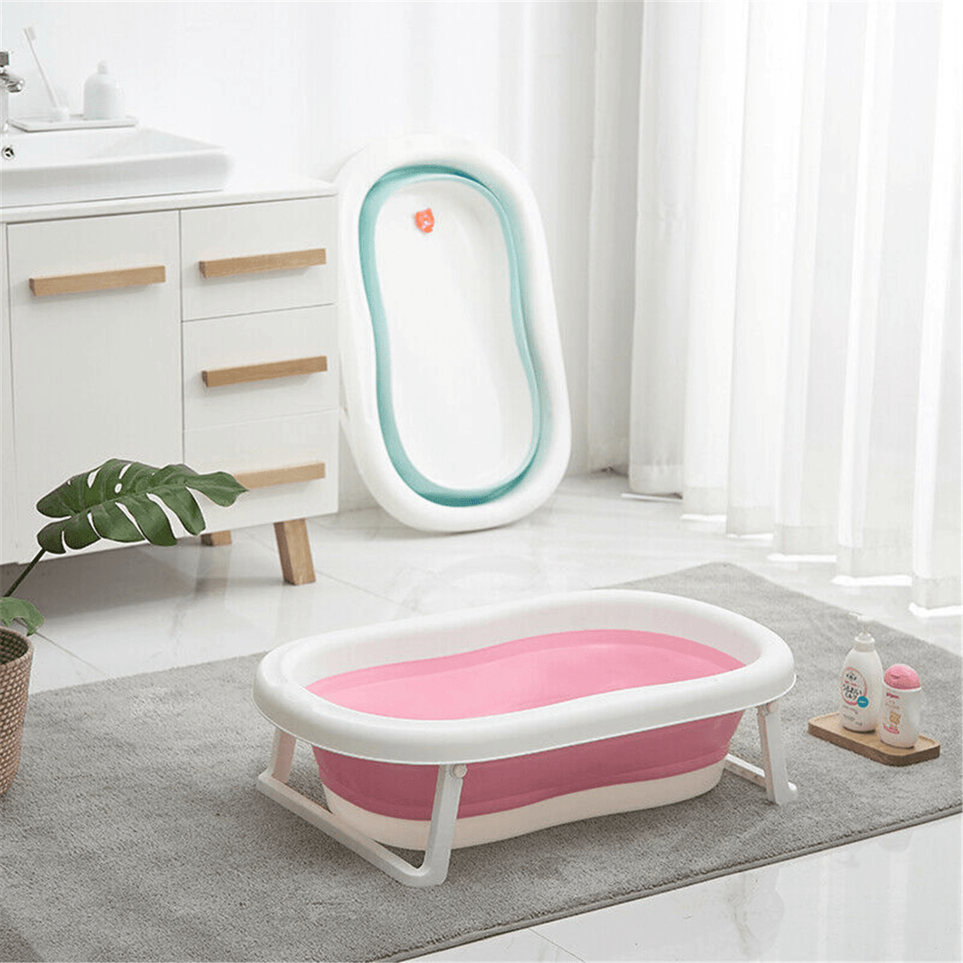 Baby Bathtub Foldable Travel Bath Large Newborn Kids Deluxe Wash Bath Tub - MRSLM