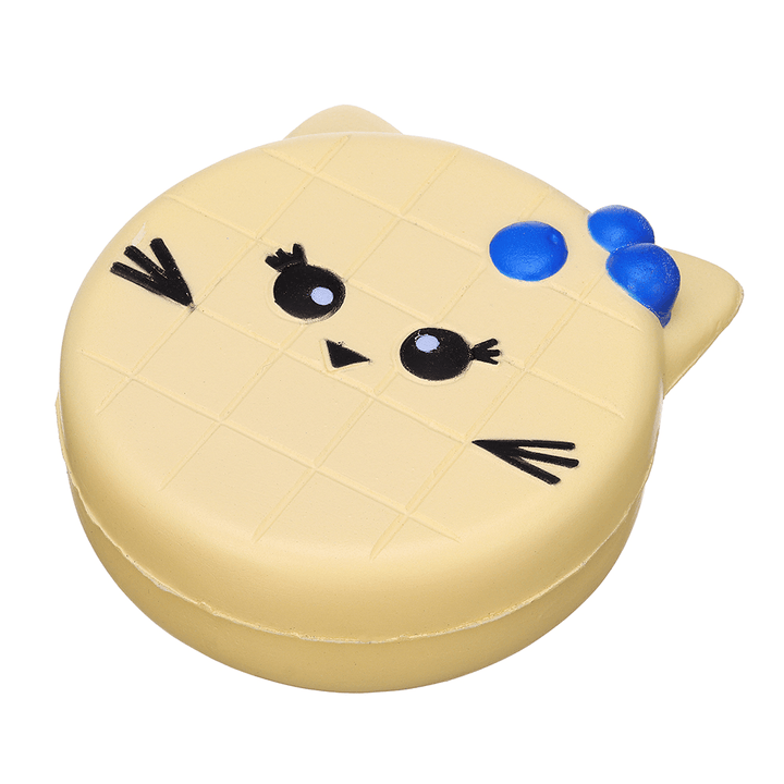 Bread Squishy Cat Face 10CM Jumbo Slow Rising Soft Toy Gift Collection with Packaging - MRSLM